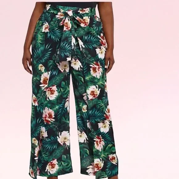 Fashion to Figure x Sarah Rae Vargas Printed Flowy Pant Size 2X - Picture 2 of 10
